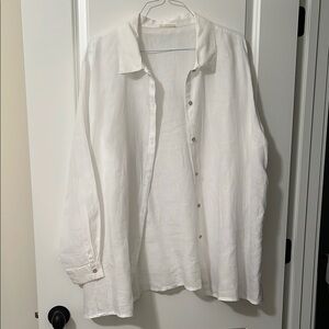 Elegant White Women's Button-Up Shirt
